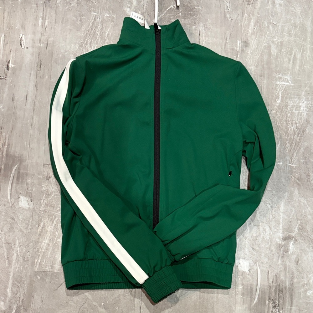 SPLITS59 Green Track Jacket with White Stripe